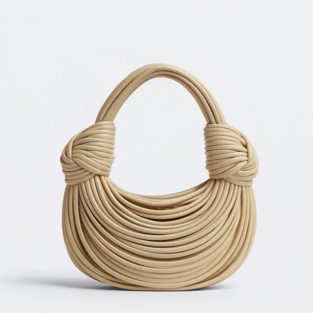 Gold Luxury Noodle Rope Knotted Handwoven Handbag