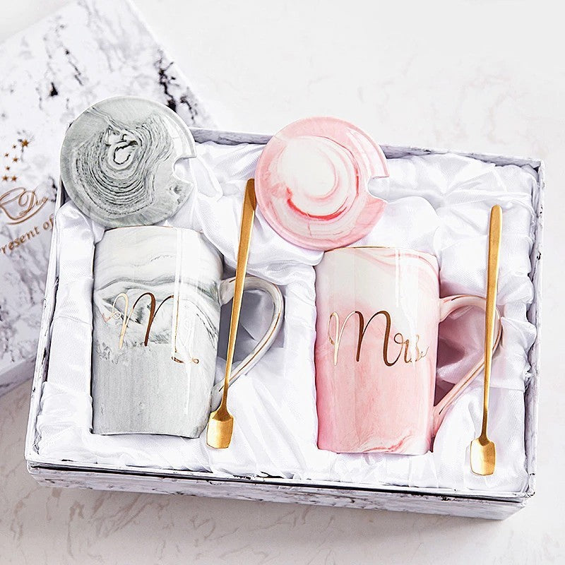 DESIGNER CERAMIC MARBLE PATTERN MUGS