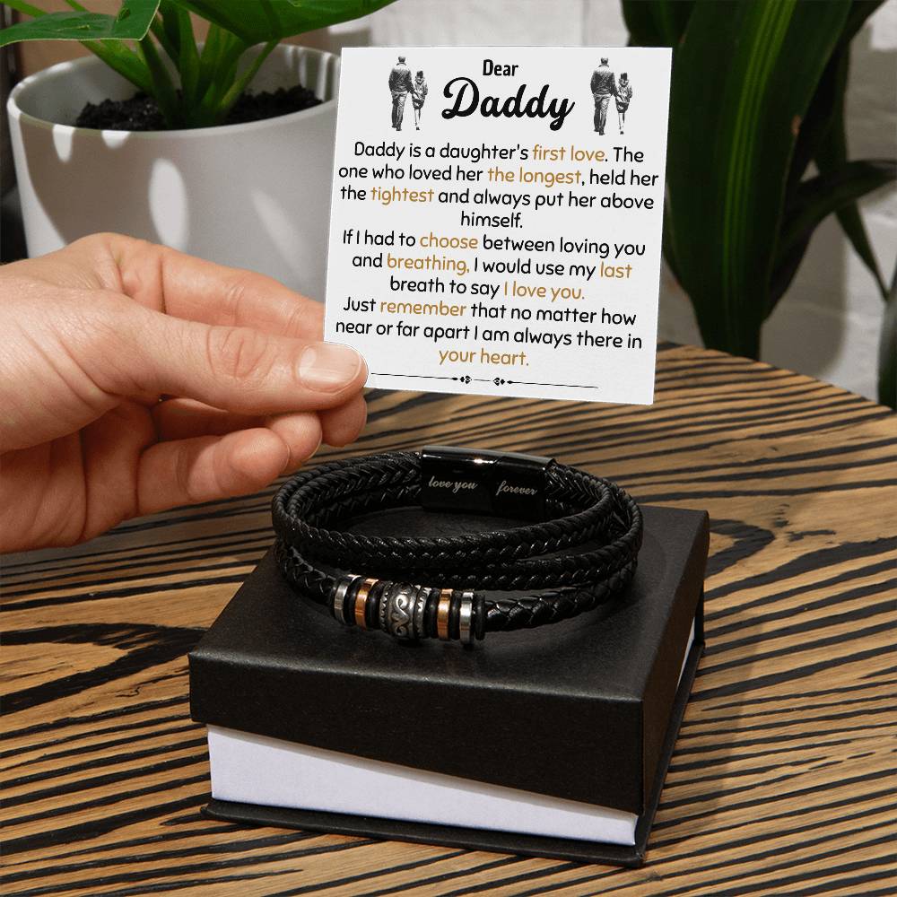 DADDY DAUGHTER LOVE YOU FOREVER BRACELET
