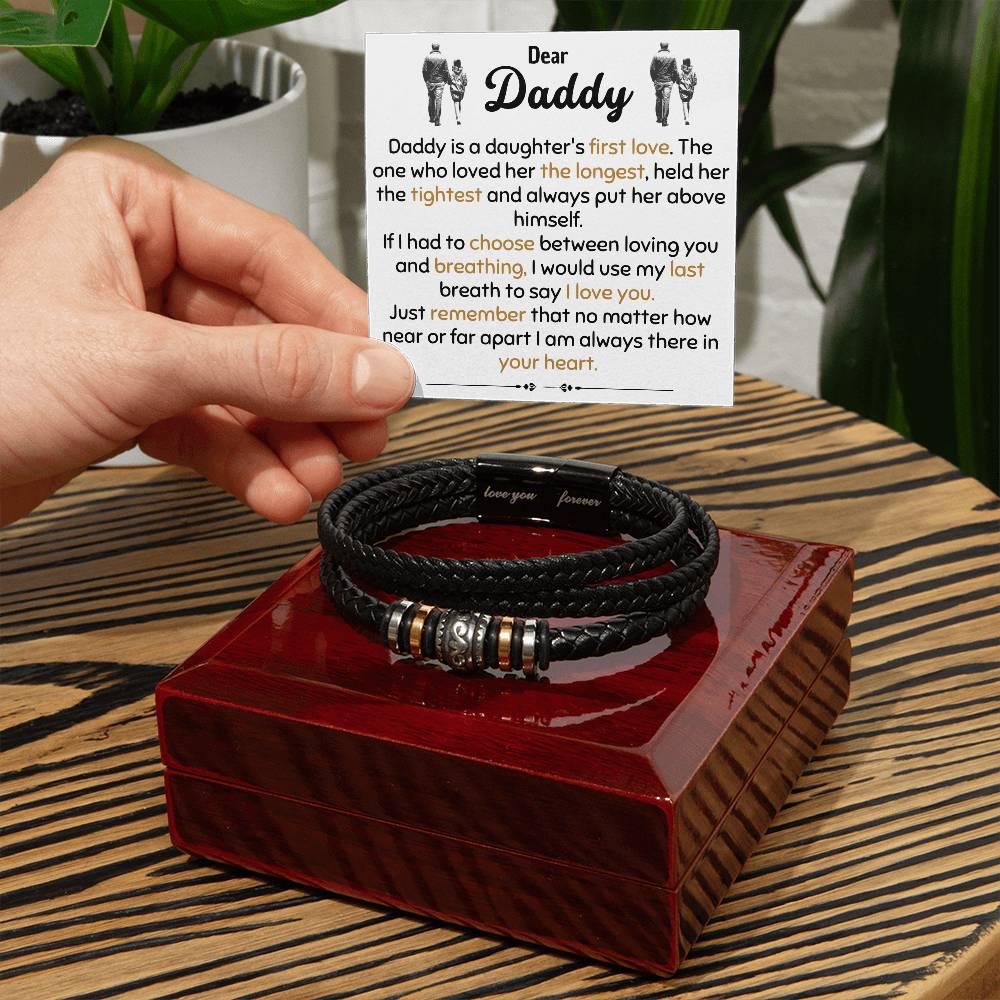 DADDY DAUGHTER LOVE YOU FOREVER BRACELET