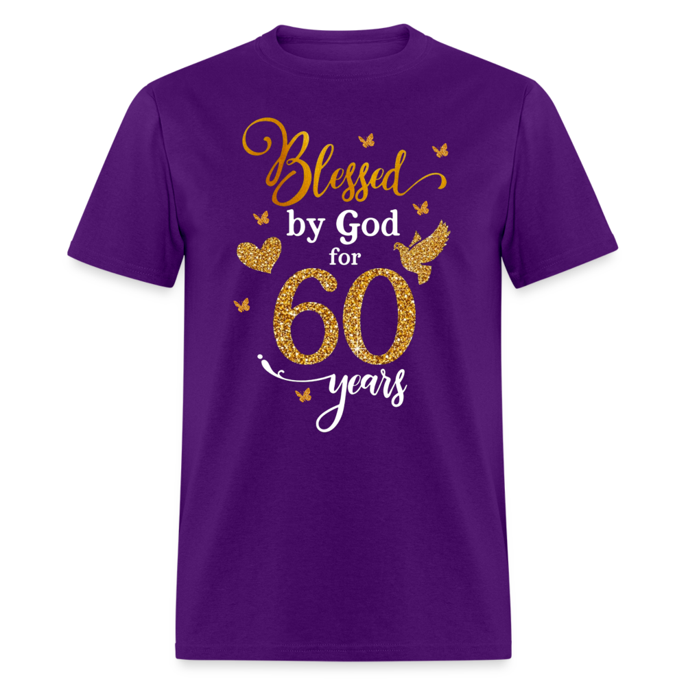 BLESSED 60 YEARS SHIRT - purple