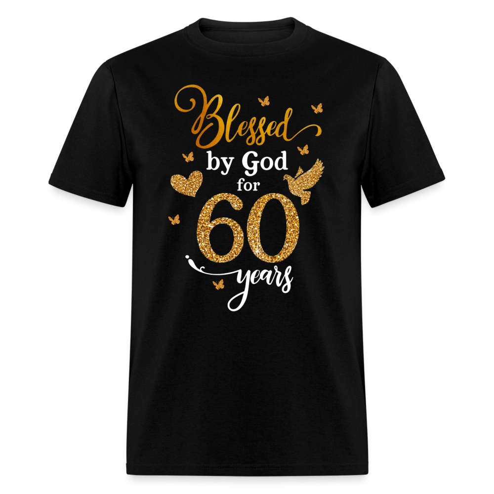 BLESSED 60 YEARS SHIRT - black