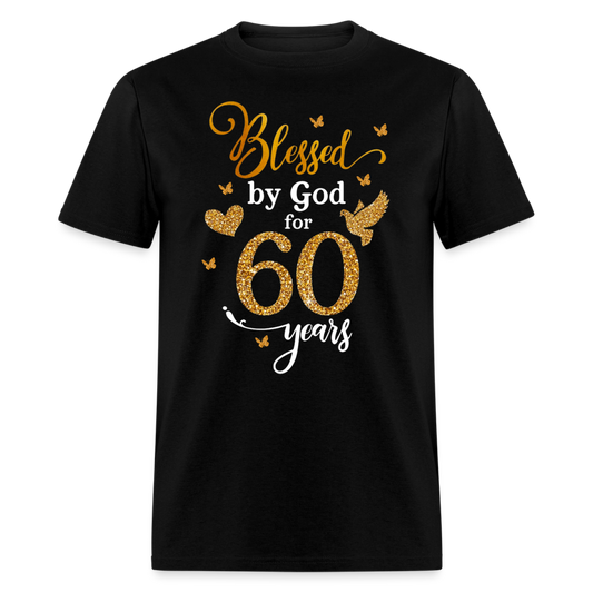 BLESSED 60 YEARS SHIRT - black
