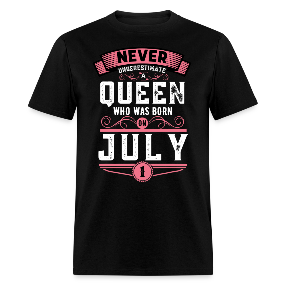 1ST JULY NEVER UNDERESTIMATE SHIRT - black