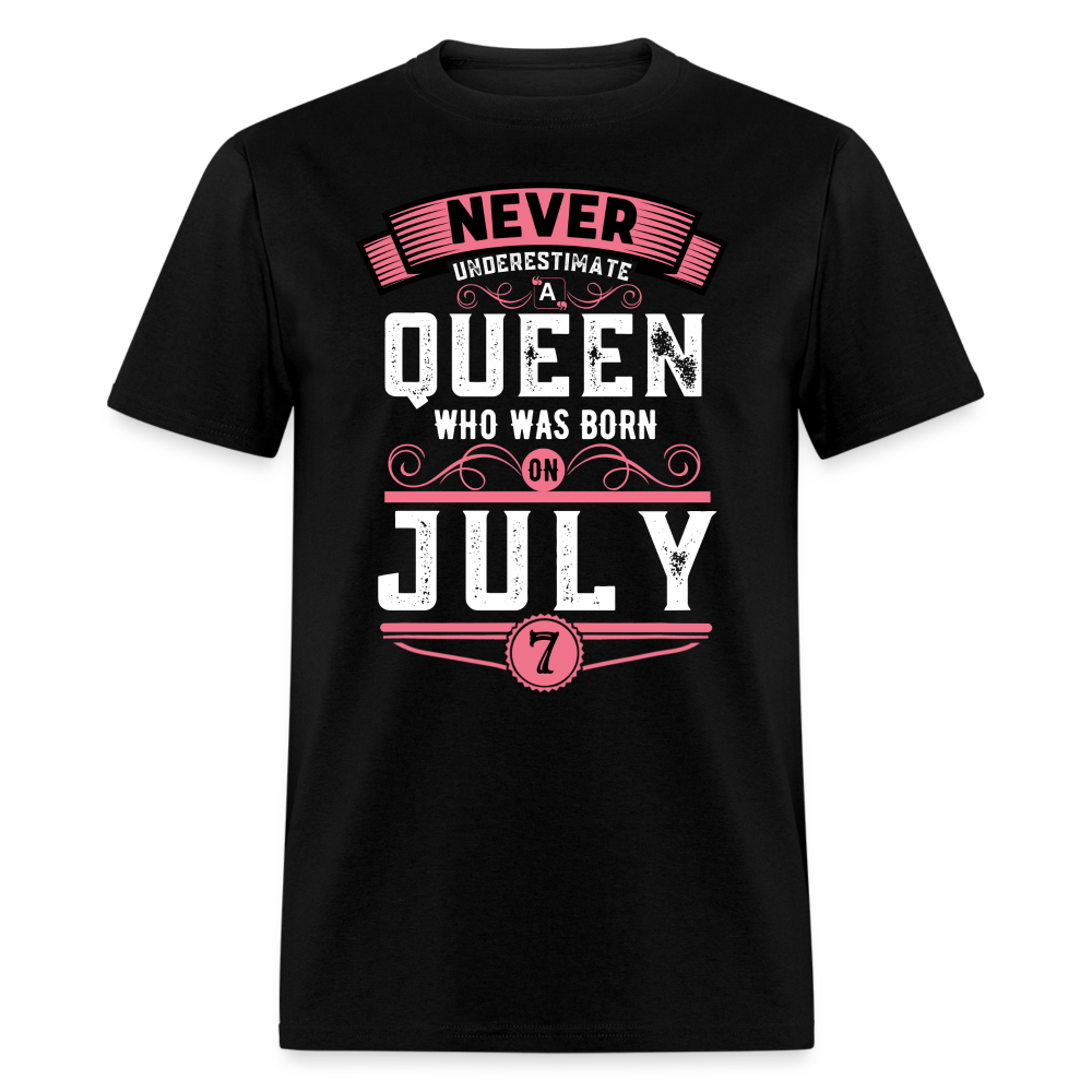 7TH JULY NEVER UNDERESTIMATE SHIRT - black