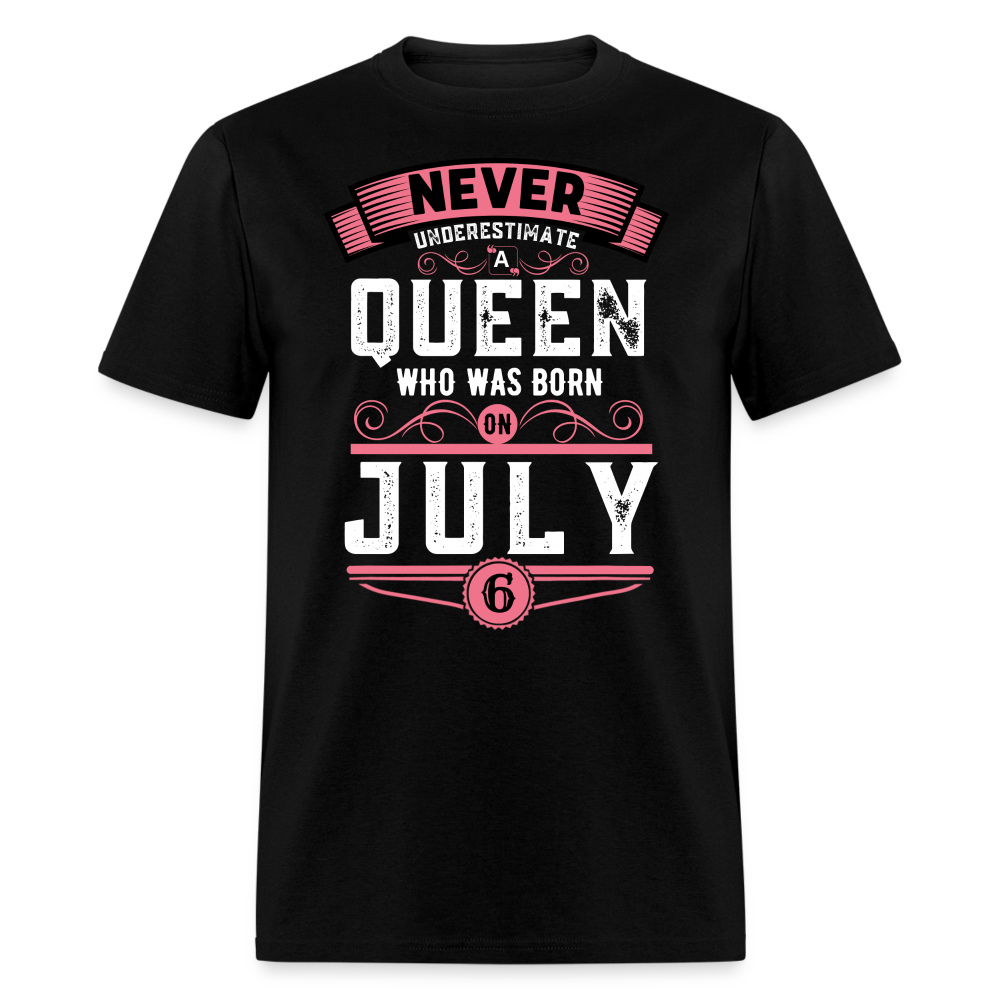 6TH JULY NEVER UNDERESTIMATE SHIRT - black