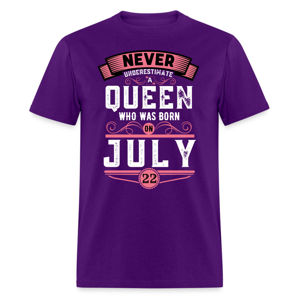 22ND JULY NEVER UNDERESTIMATE SHIRT - purple