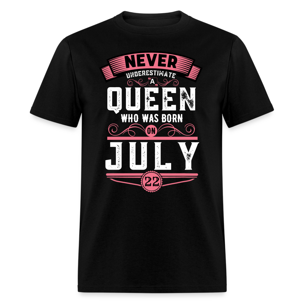 22ND JULY NEVER UNDERESTIMATE SHIRT - black