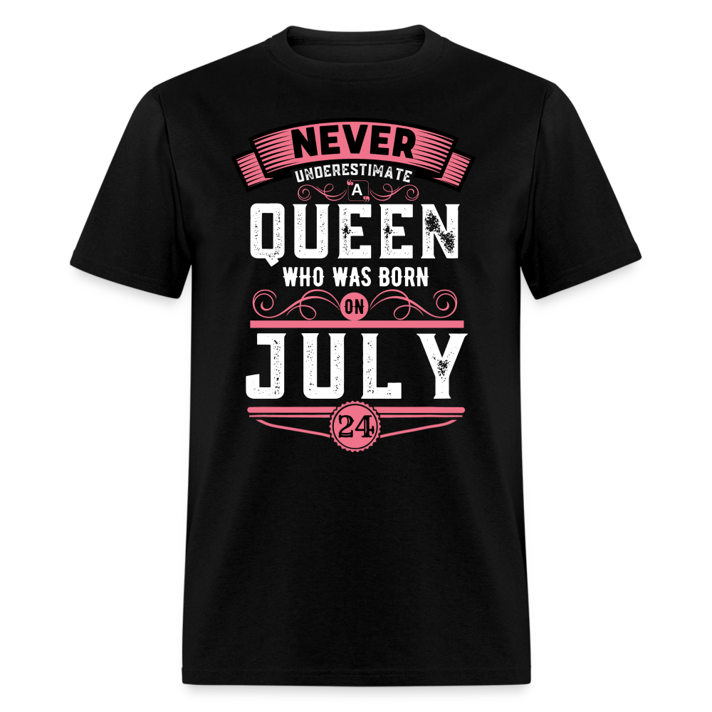 24TH JULY NEVER UNDERESTIMATE SHIRT - black
