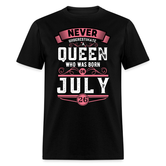26TH JULY NEVER UNDERESTIMATE SHIRT - black