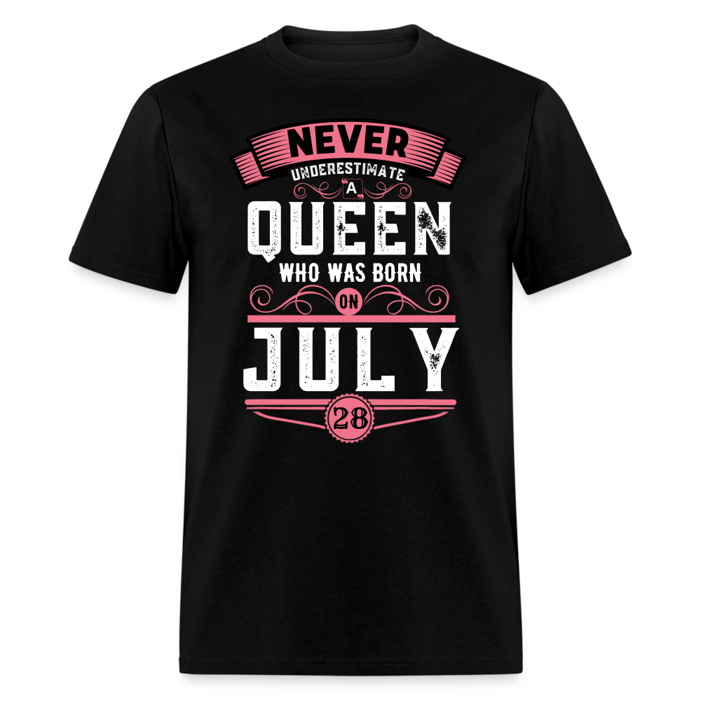 28TH JULY NEVER UNDERESTIMATE SHIRT - black