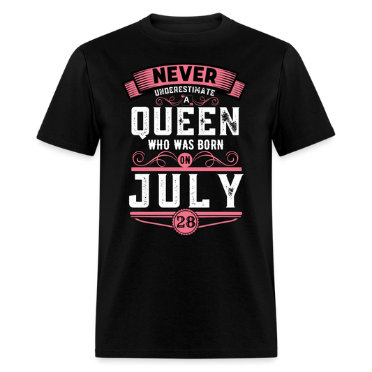 28TH JULY NEVER UNDERESTIMATE SHIRT - black