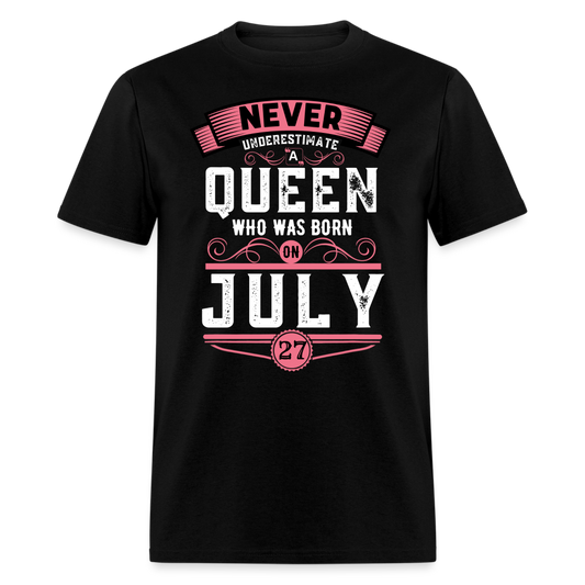 27TH JULY NEVER UNDERESTIMATE SHIRT - black