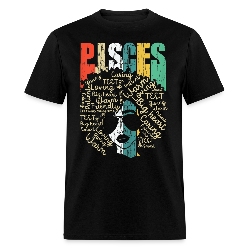 PISCES CLOURFUL QUALITY SHIRT - black