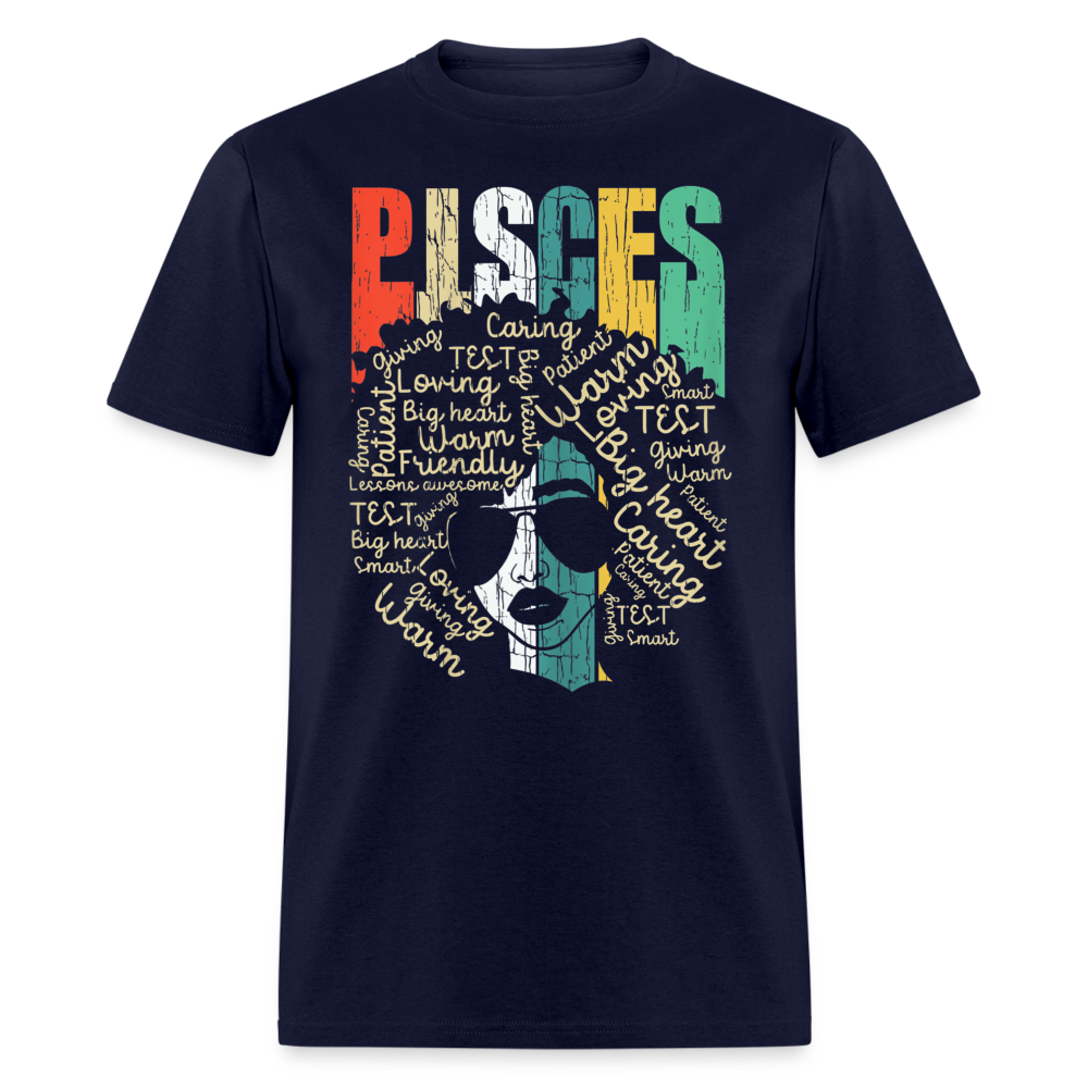 PISCES CLOURFUL QUALITY SHIRT - navy