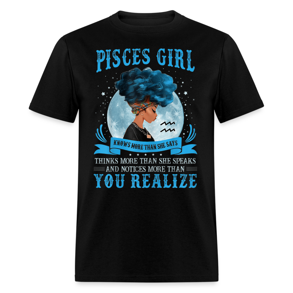 PISCES GIRL KNOWS BLUE SHIRT - black
