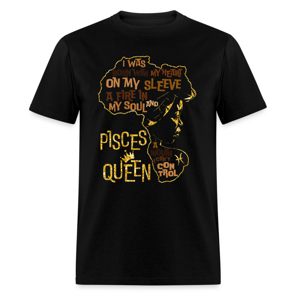 PISCES HEART ON MY SLEEVE SHIRT - black