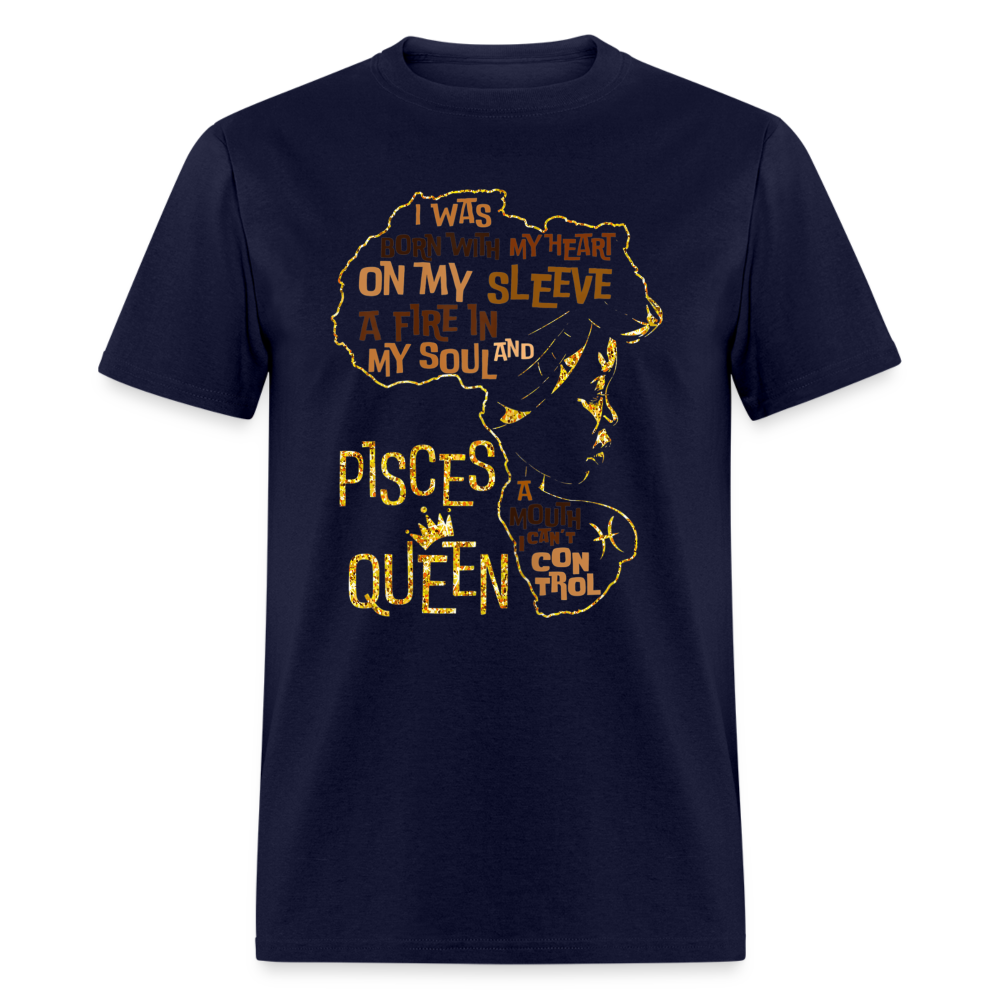 PISCES HEART ON MY SLEEVE SHIRT - navy