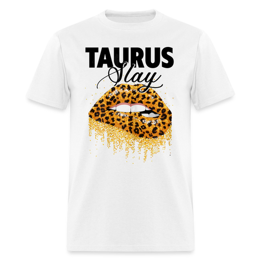 TAURUS LEOPARD LIPS SHIRT - white