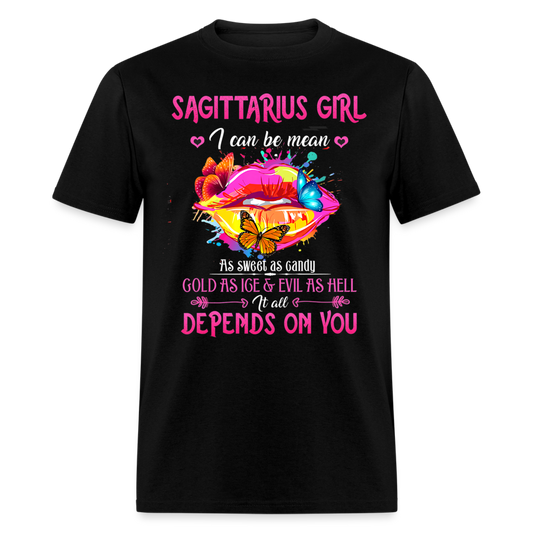 SAGITTARIUS MEAN GIRL SHIRT - black