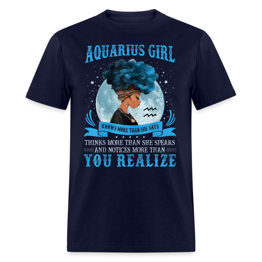 AQUARIUS THINKS MORE BLUE SHIRT - navy