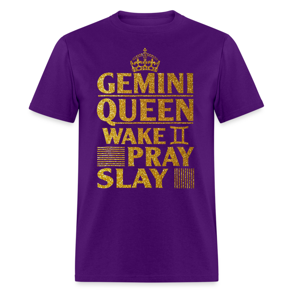 GEMINI QUEEN GOLD SLAY SHIRT - purple