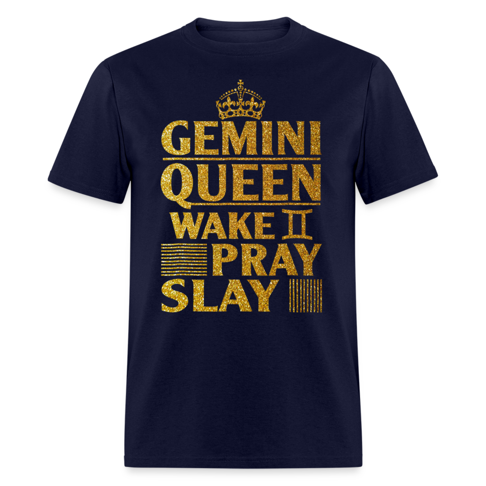 GEMINI QUEEN GOLD SLAY SHIRT - navy