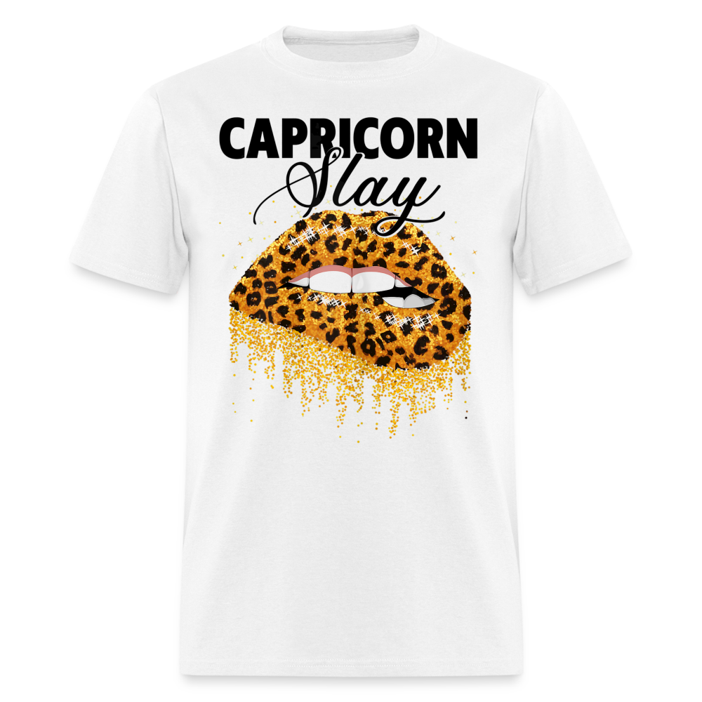 CAPRICORN LEOPARD LIPS SHIRT - white