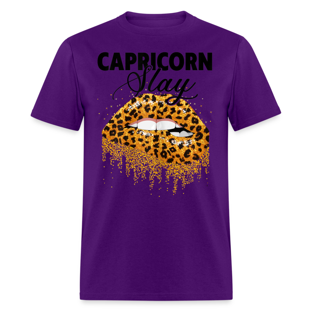 CAPRICORN LEOPARD LIPS SHIRT - purple