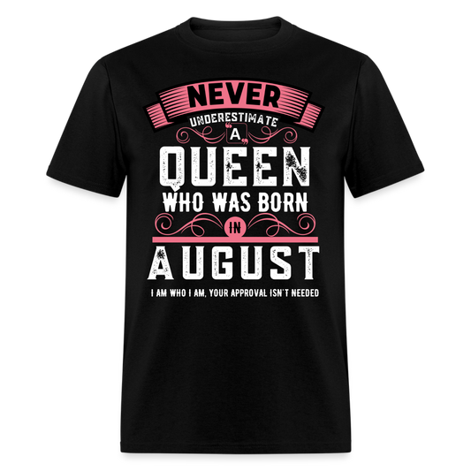 NEVER UNDERESTIMATE AUGUST QUEEN - black