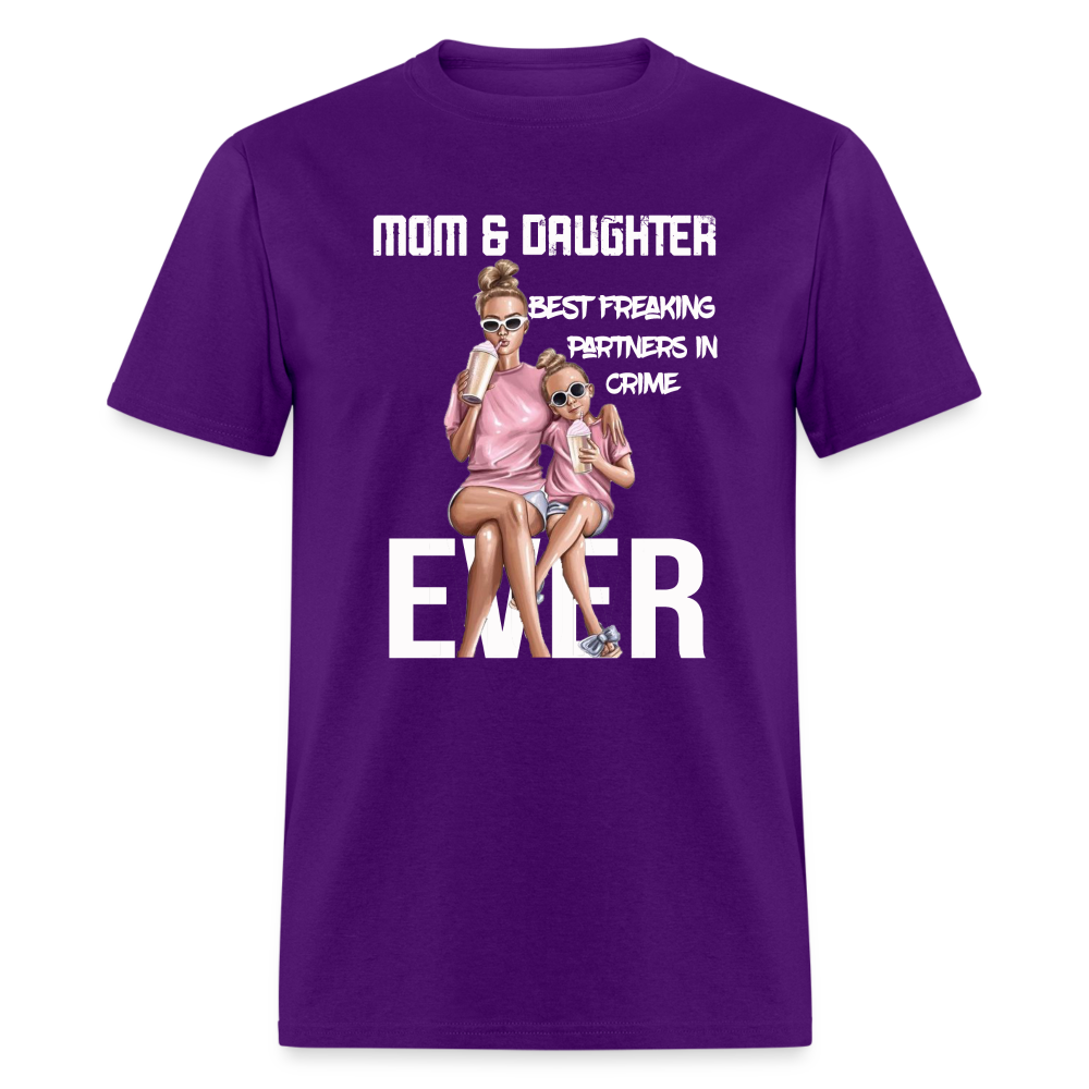 MOM DAUGHTER PARTNER IN CRIME - purple