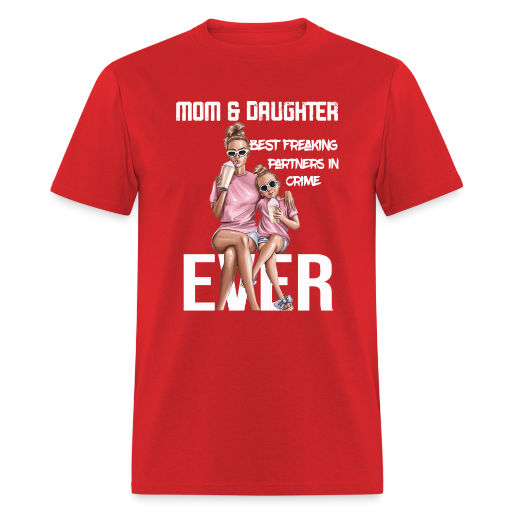 MOM DAUGHTER PARTNER IN CRIME - red