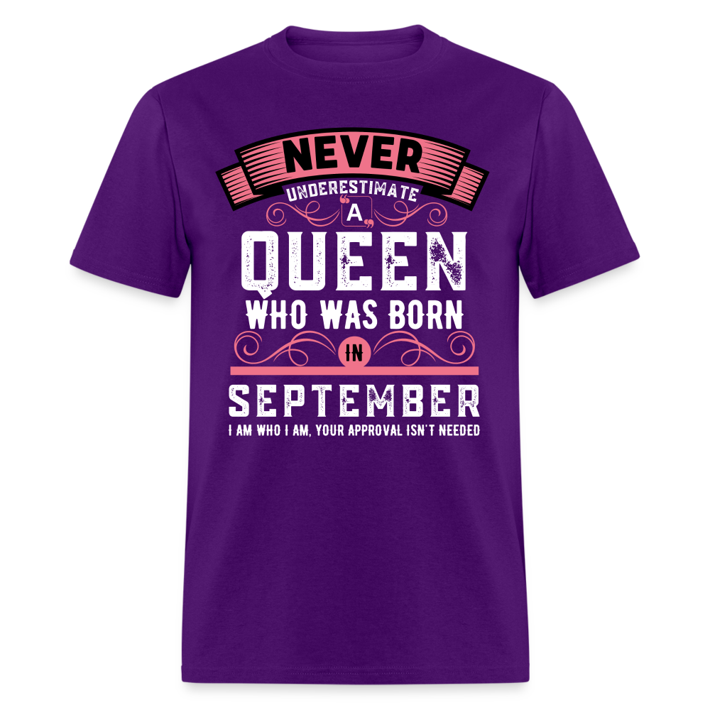 NEVER UNDERESTIMATE SEPTEMBER QUEEN - purple