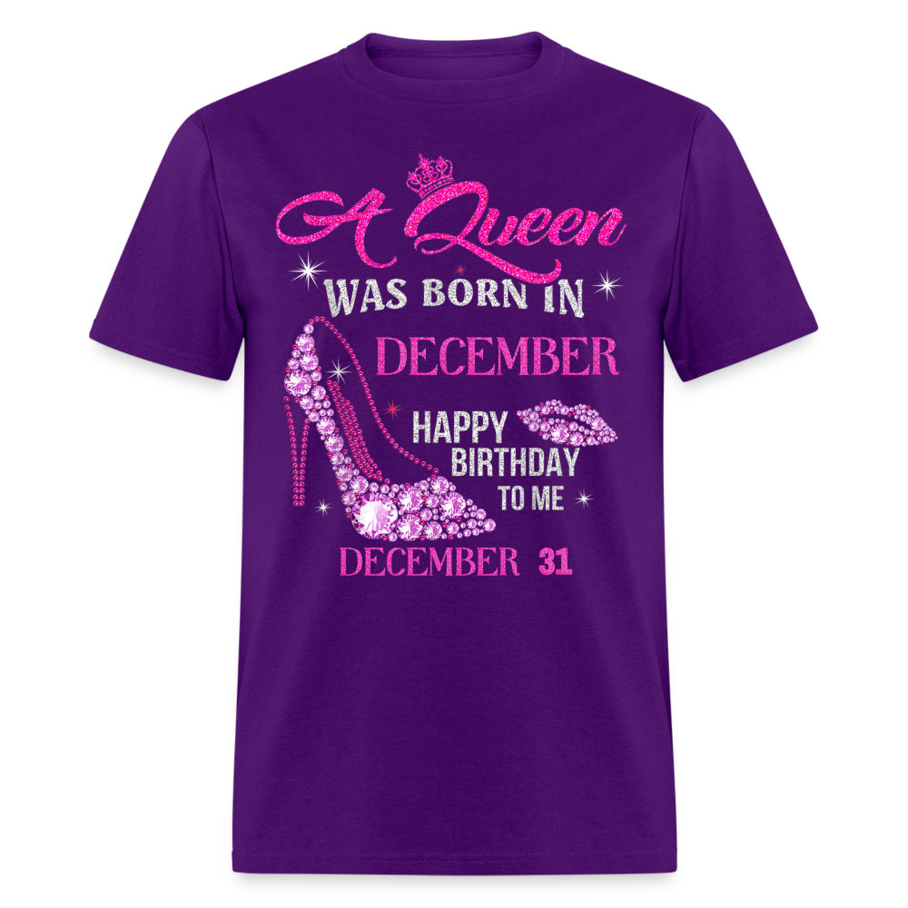31ST DECEMBER QUEEN UNISEX SHIRT - purple