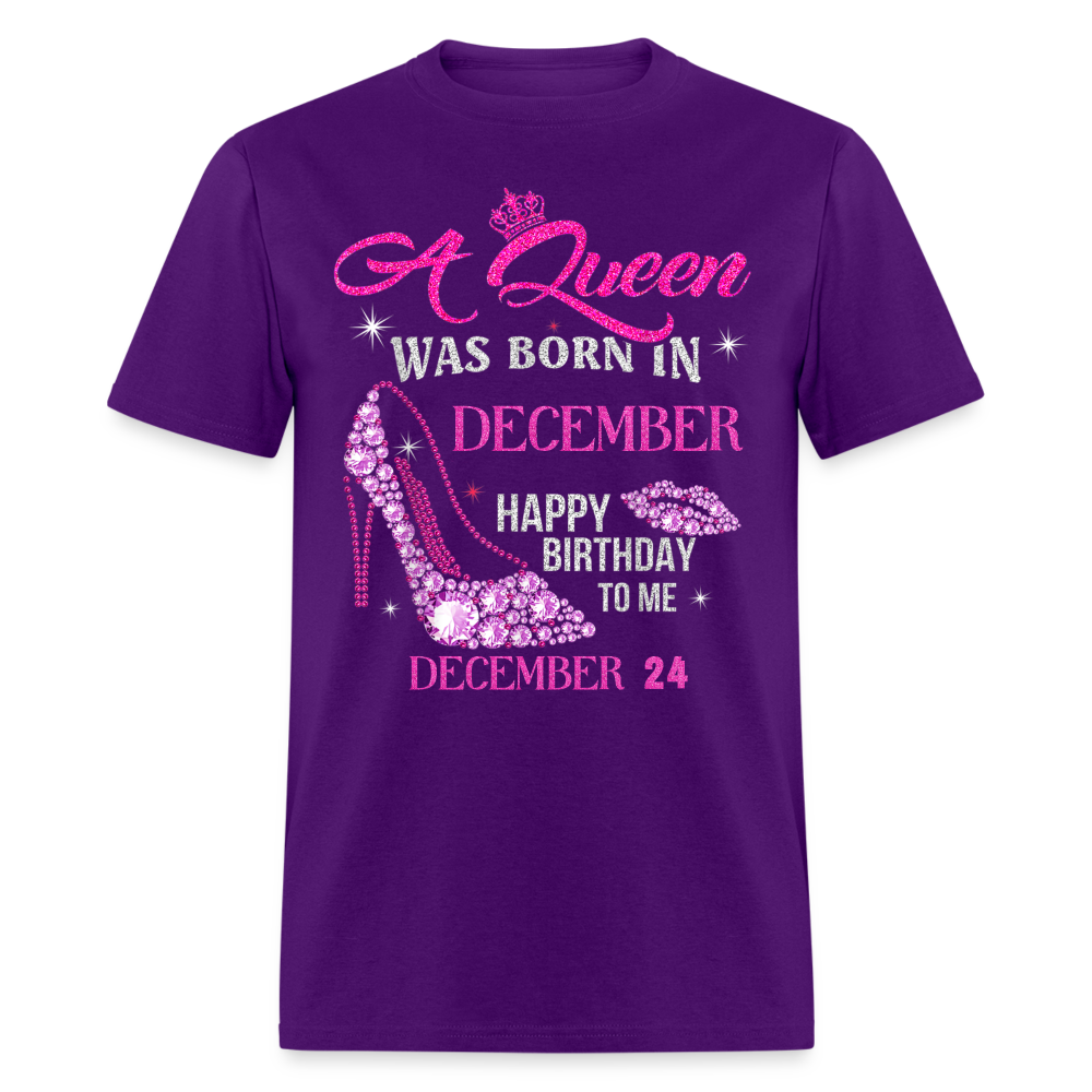 24TH DECEMBER QUEEN UNISEX SHIRT - purple