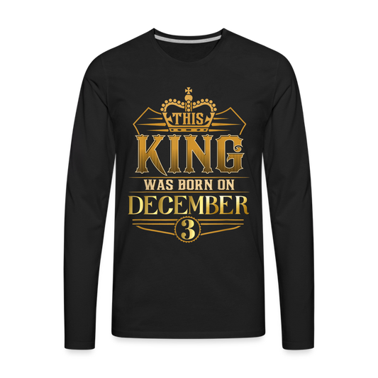 KING 3RD DECEMBER FULL SLEEVES MENS SHIRT - black