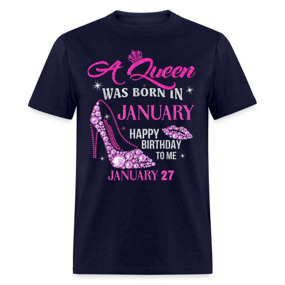 27TH JANUARY QUEEN UNISEX SHIRT - navy
