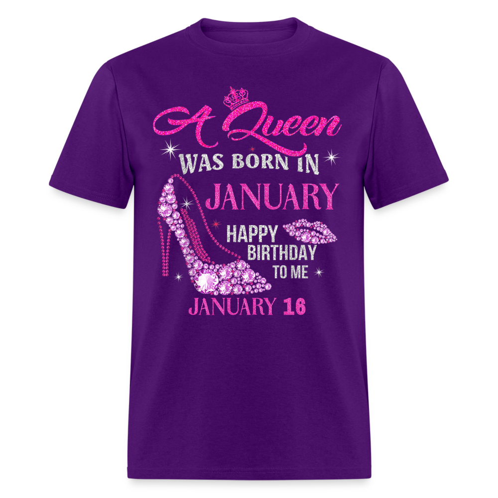 16TH JANUARY QUEEN UNISEX SHIRT - purple