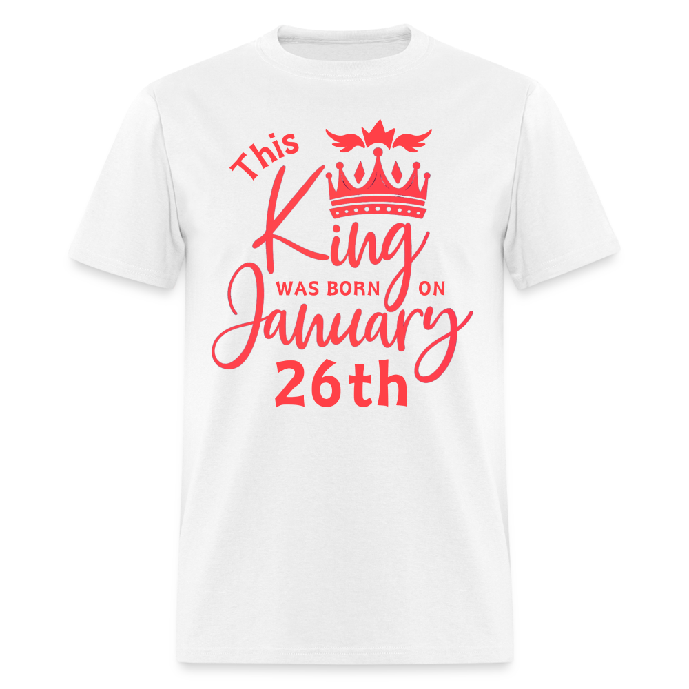 KING BORN 26TH JANUARY - white