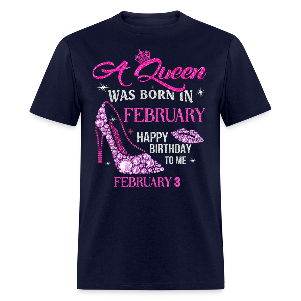 3RD FEBRUARY QUEEN SHIRT - navy