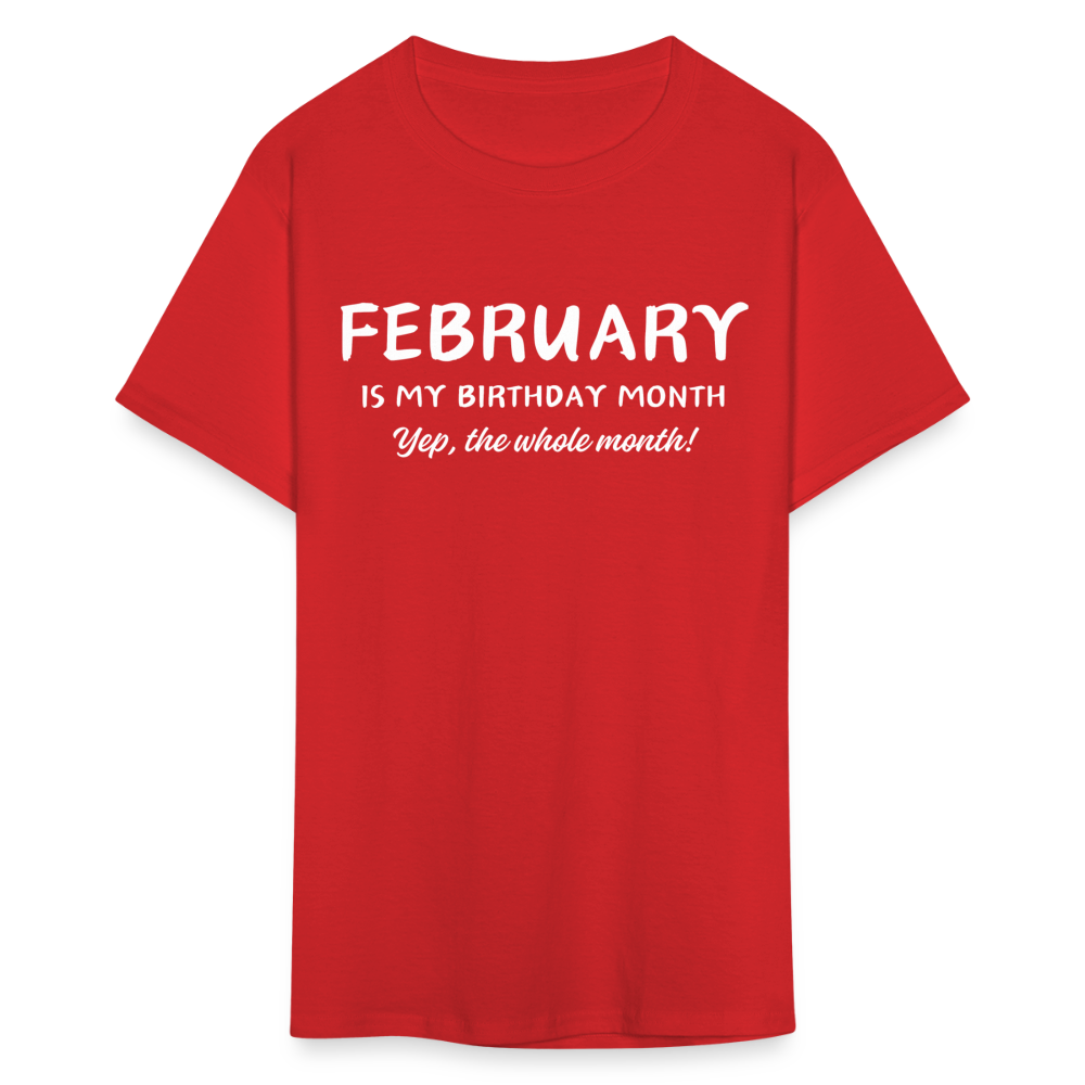 FEBRUARY MY BIRTHDAY MONTH - red