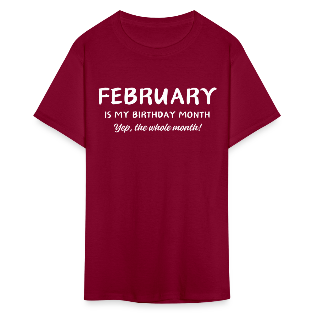 FEBRUARY MY BIRTHDAY MONTH - burgundy