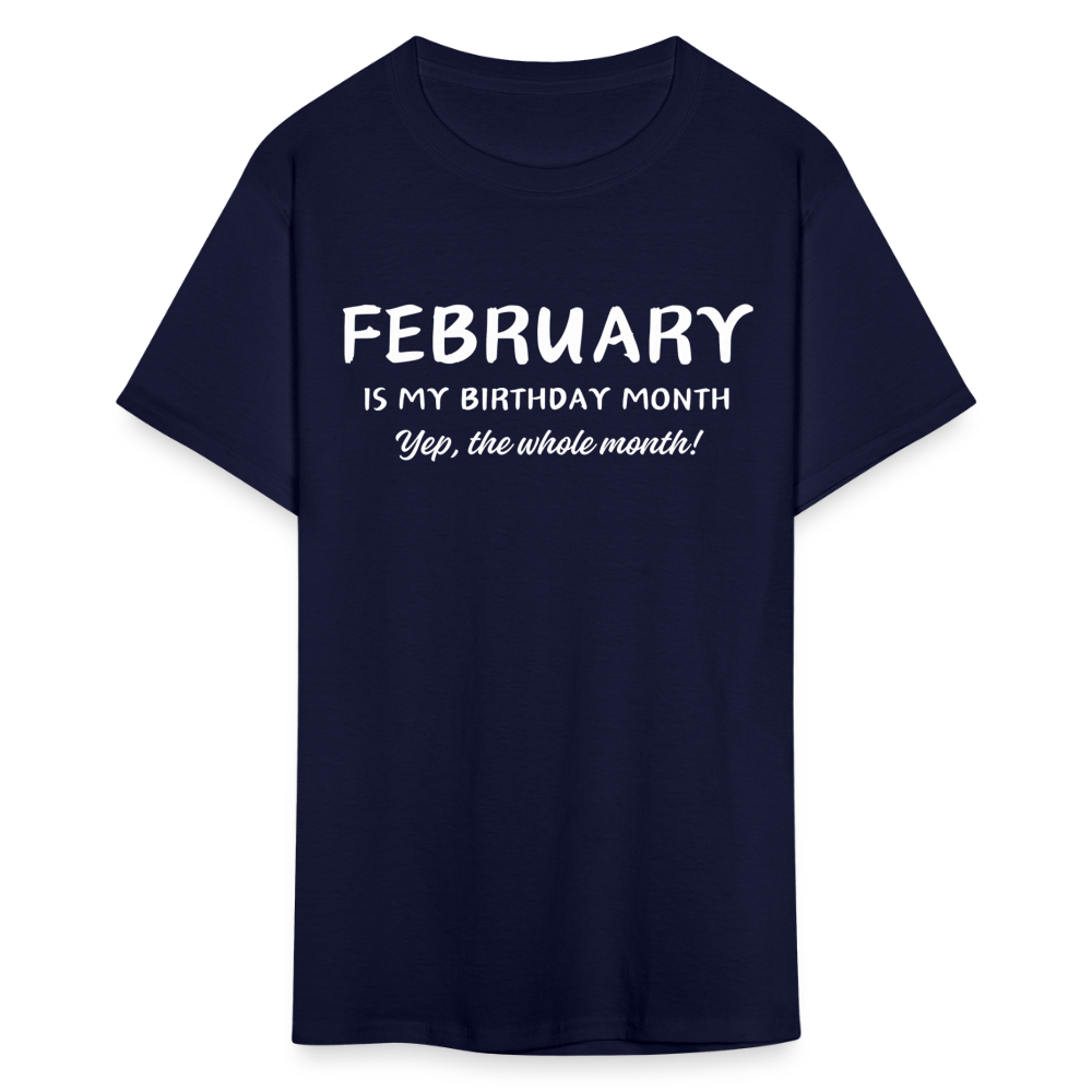 FEBRUARY MY BIRTHDAY MONTH - navy