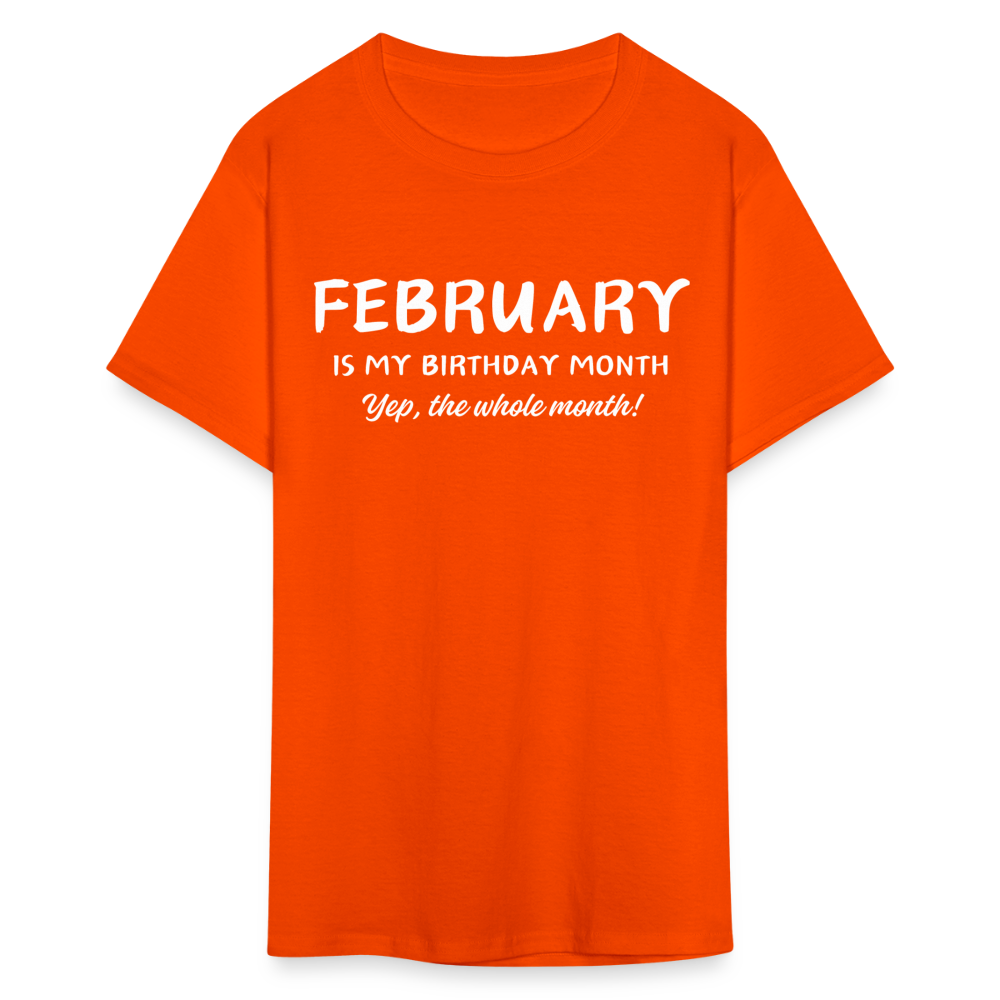 FEBRUARY MY BIRTHDAY MONTH - orange