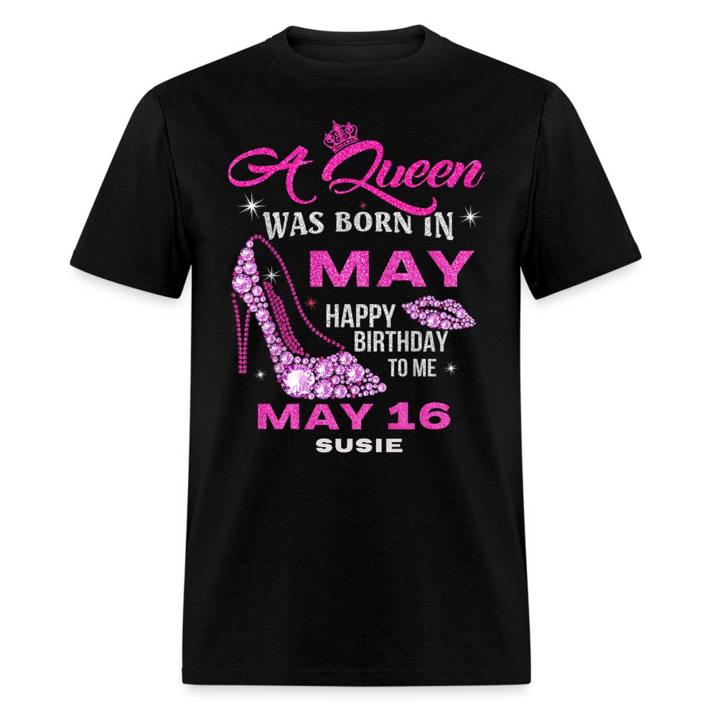 16TH MAY SUSIE UNISEX SHIRT - black