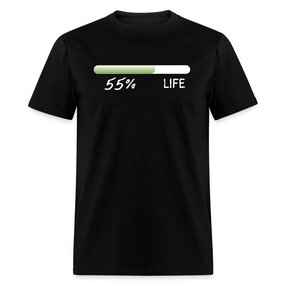 55 PERCENT LIFE BIRTHDAY SHIRT - black