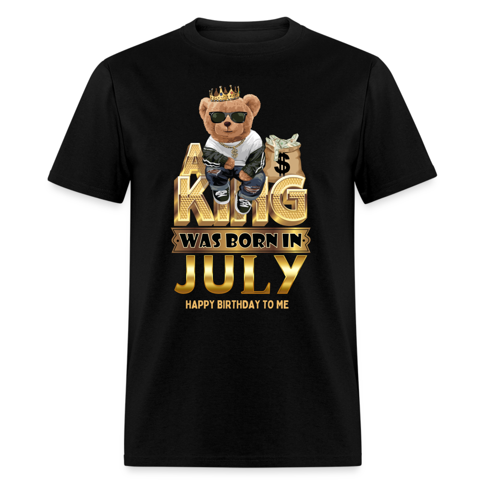 A KING WAS BORN IN JULY - black