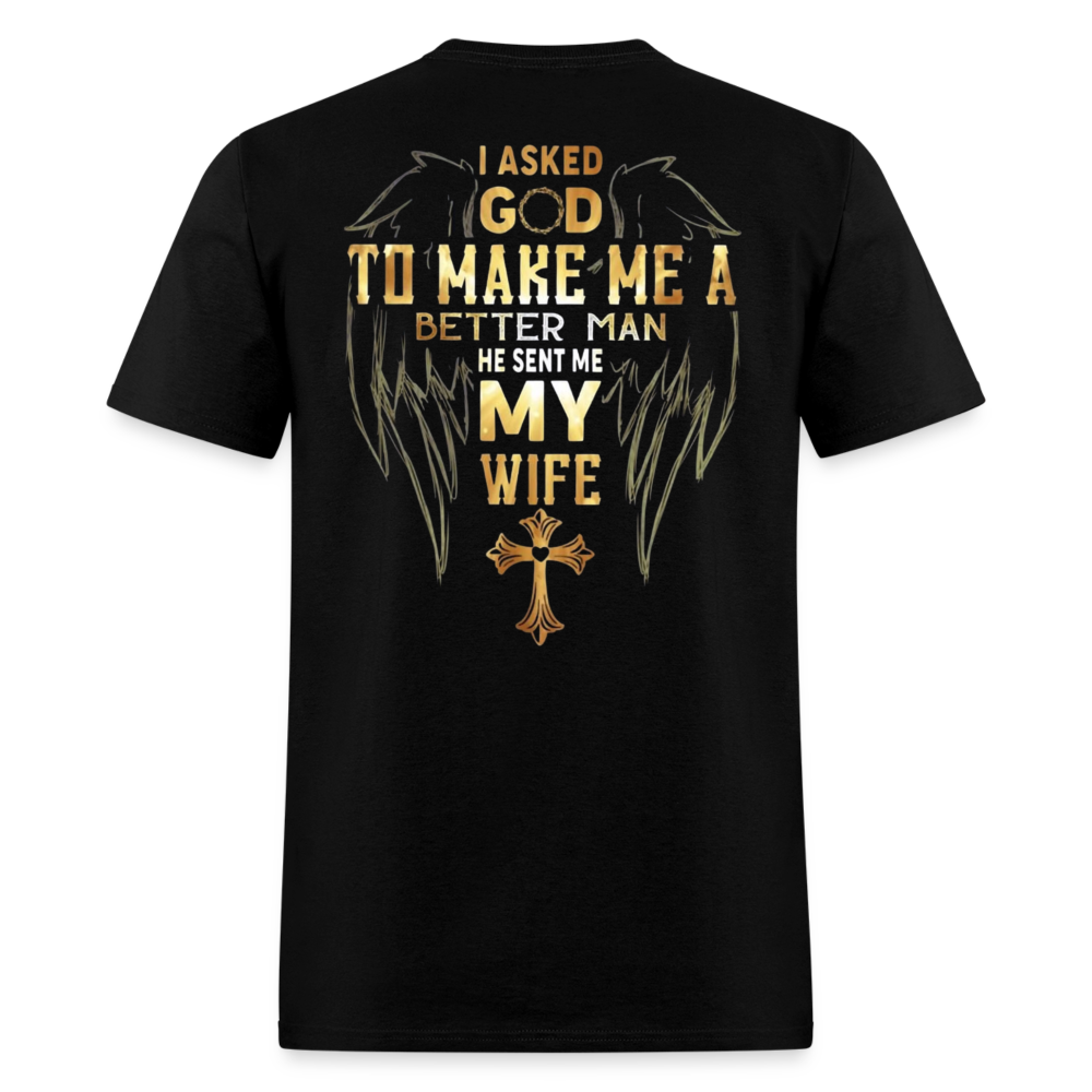 HE SENT ME MY WIFE - BACK PRINT - black