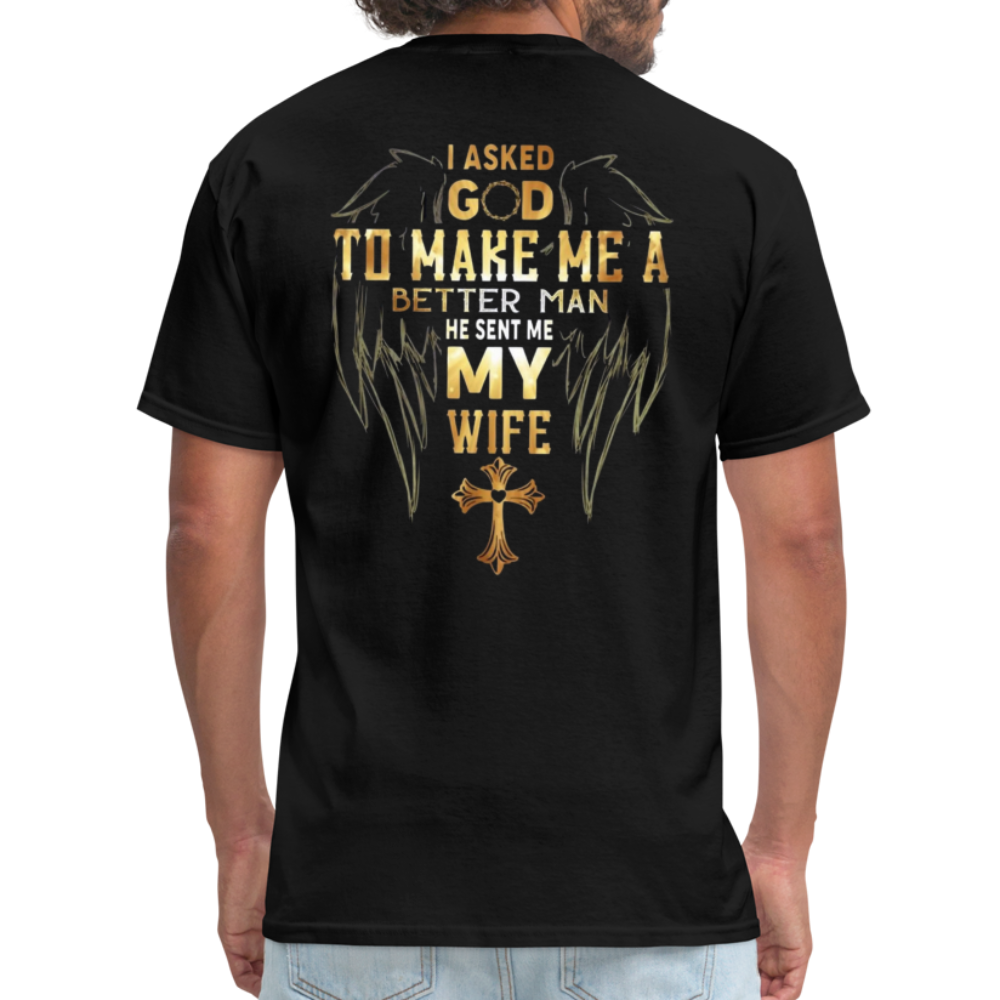 HE SENT ME MY WIFE - BACK PRINT - black