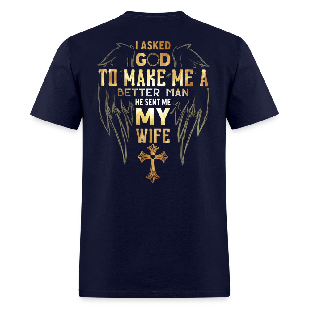 HE SENT ME MY WIFE - BACK PRINT - navy